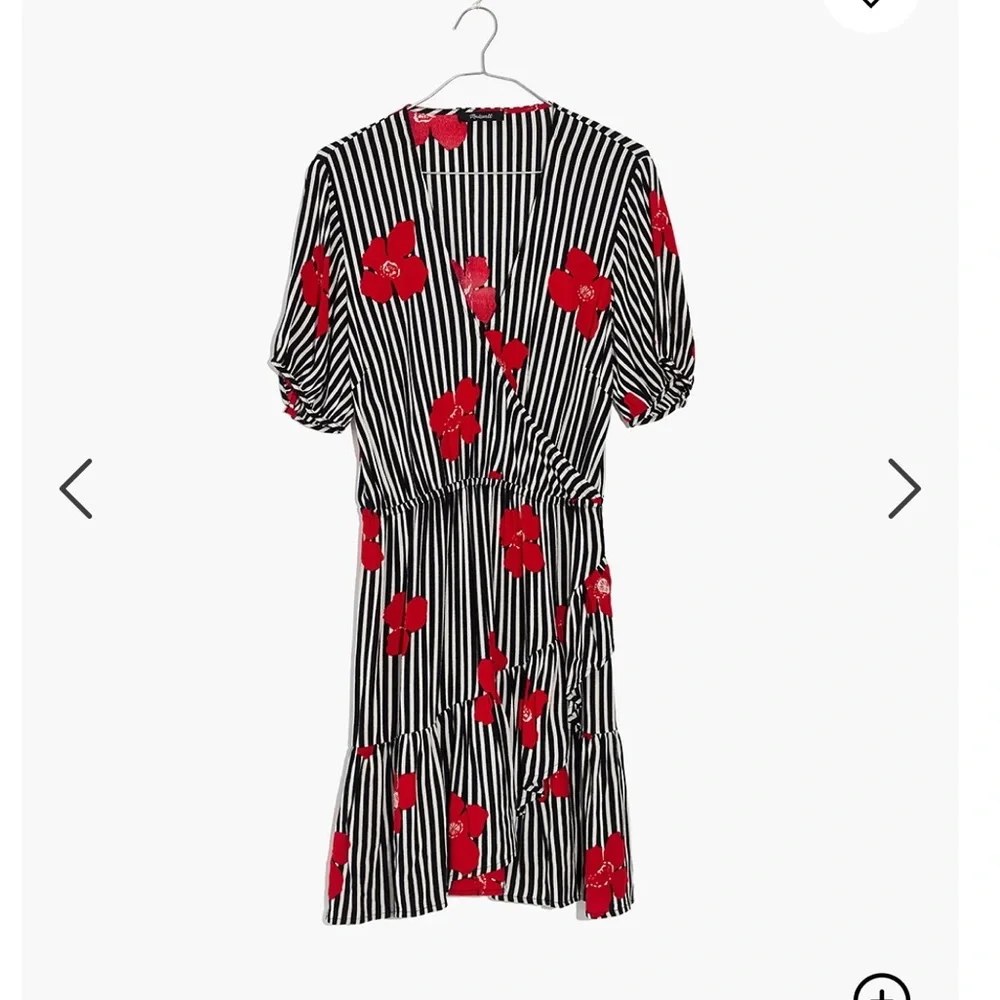 Madewell Ruffle Wrap Dress Candied Orchids 4 - Picture 5 of 11